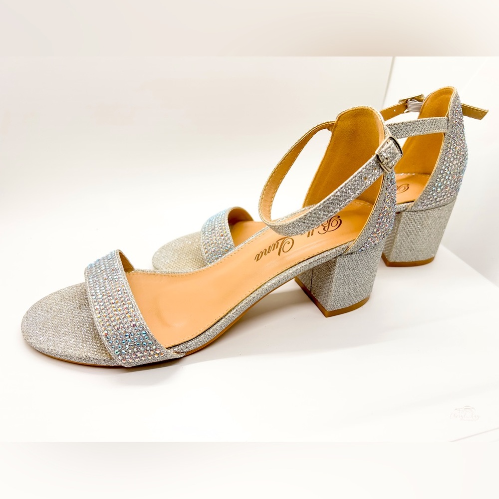 Bling silver dress shoes